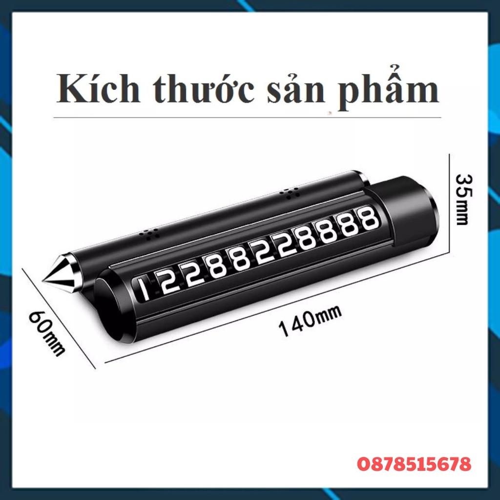 Bảng ghi số ĐT, thẻ đỗ xe hiển thị số ĐT gắn Taplo xe hơi - Tích hợp phá kính