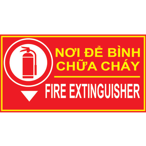 Bảng nơi để bình chữa cháy mica