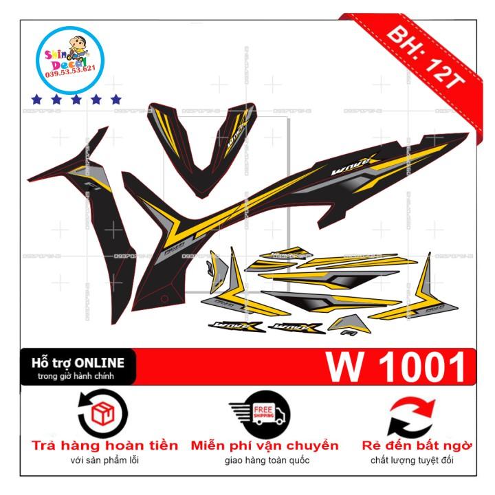 Tem xe wave RSX dán xe đen