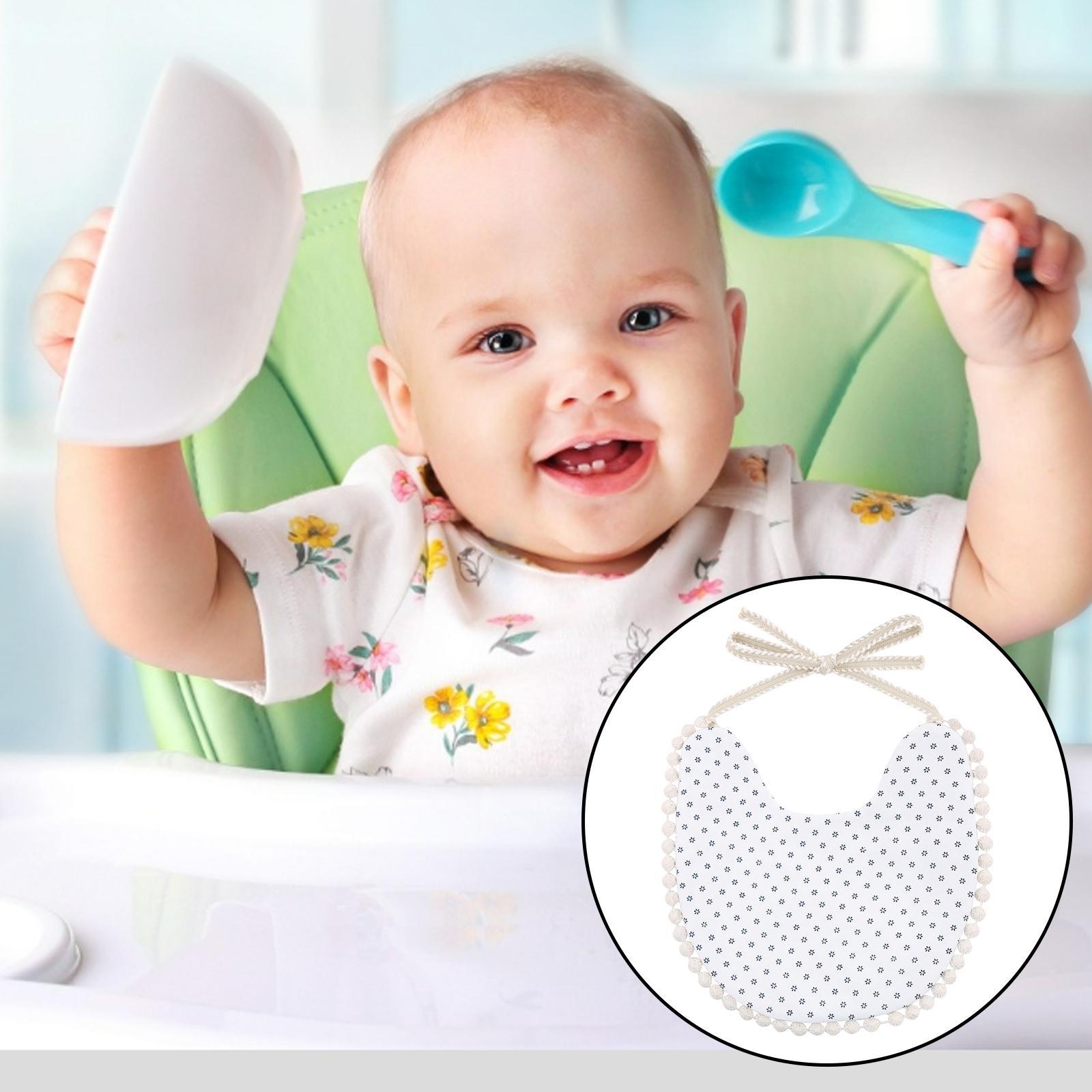 Feeding Bib Drooling Burp Apron Washable A White