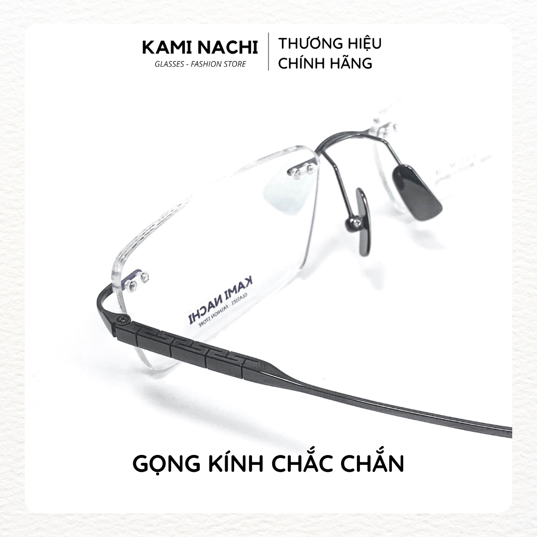 Gọng kính The Business Man phiên bản Big Boss size M chất liệu Titanium mạ Ion KAMI NACHI mã 91091