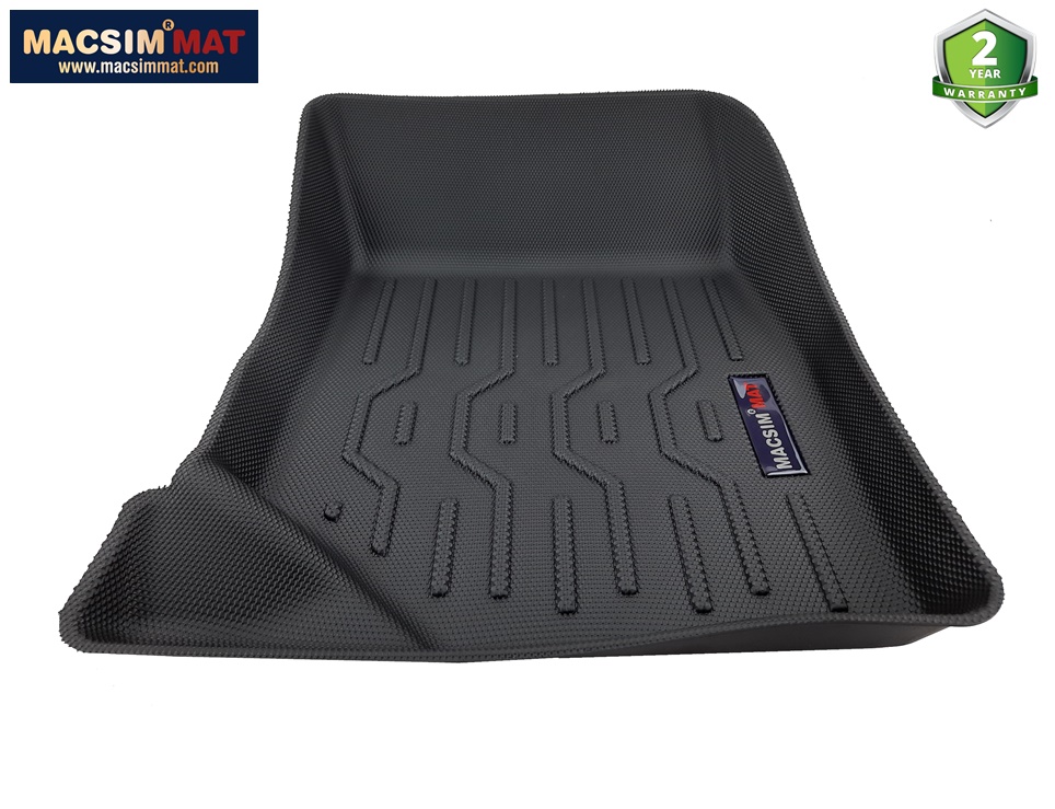Thảm lót sàn xe ô tô Peugoet 2008 Nhãn hiệu Macsim chất liệu nhựa TPV cao cấp màu be màu đen (FDW-174) - 2 hàng ghế