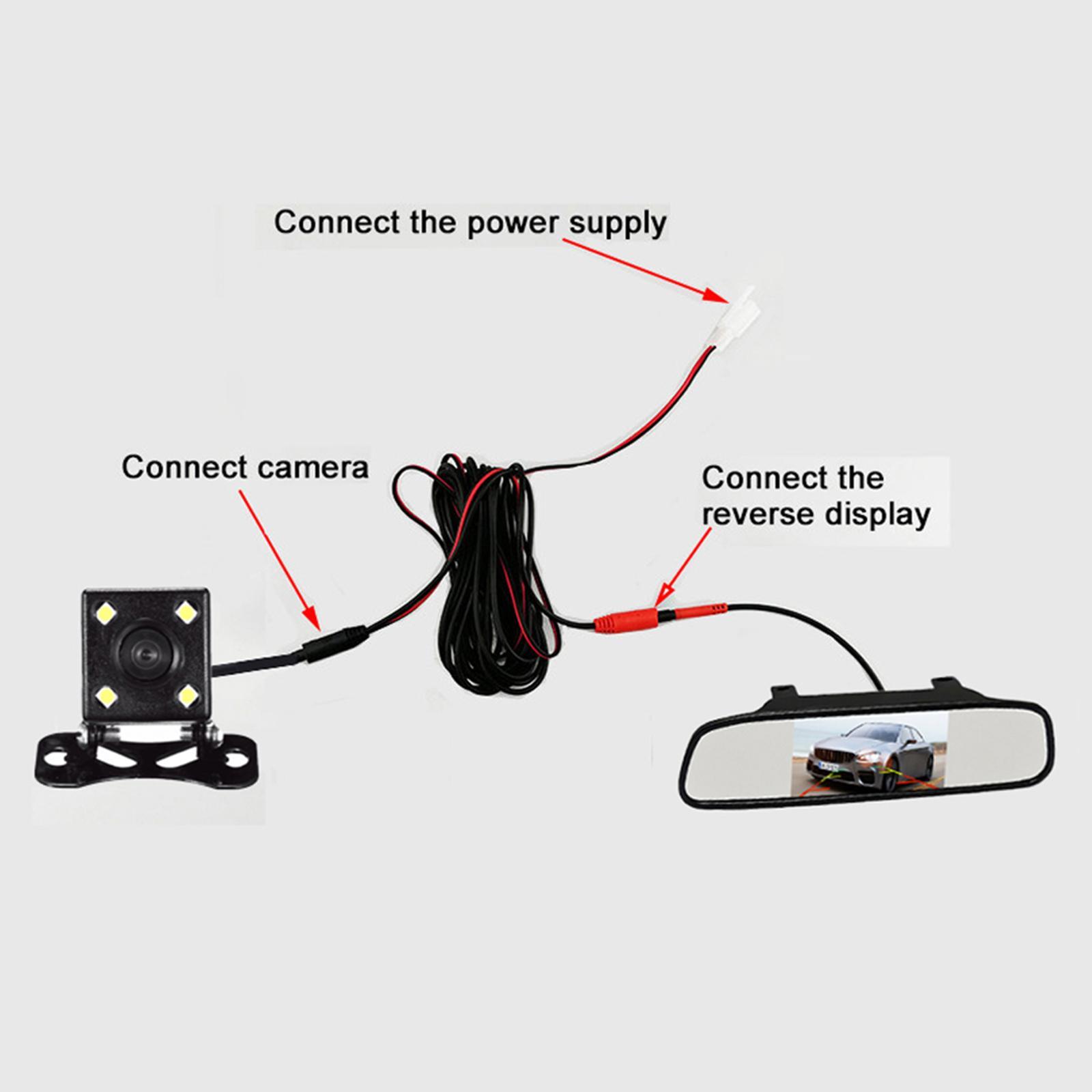 5 inch Rearview Mirror Monitor with Reversing camera cam Car HD Video