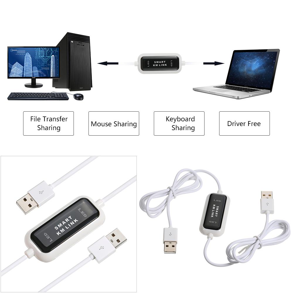 2 cổng USB KM Bàn phím chuột Chuyển đổi tệp Truyền dữ liệu Cáp chia sẻ liên kết