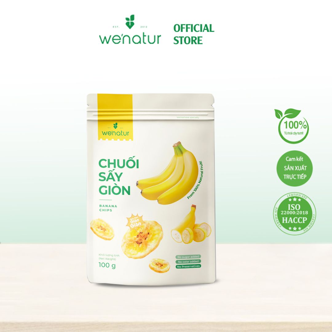 Chuối Sấy Giòn Tự Nhiên We'natur 100g