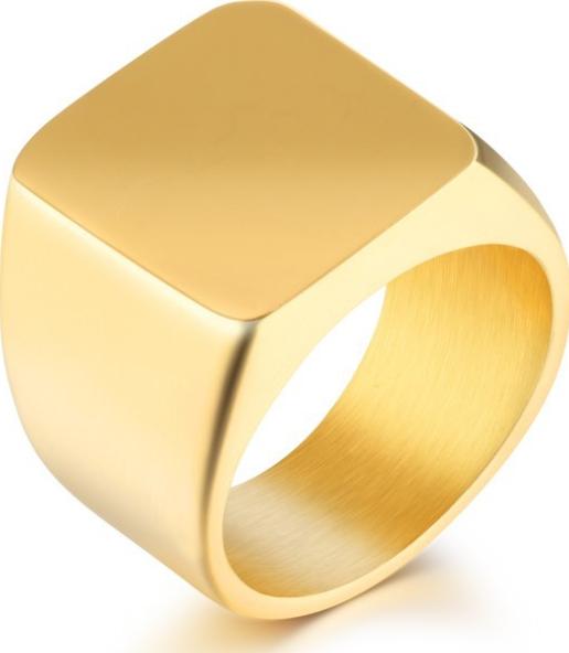 Nhẫn Nam Mặt Vuông Chất Liệu Thép Titan Không Đen Không Dị Ứng TT 1155