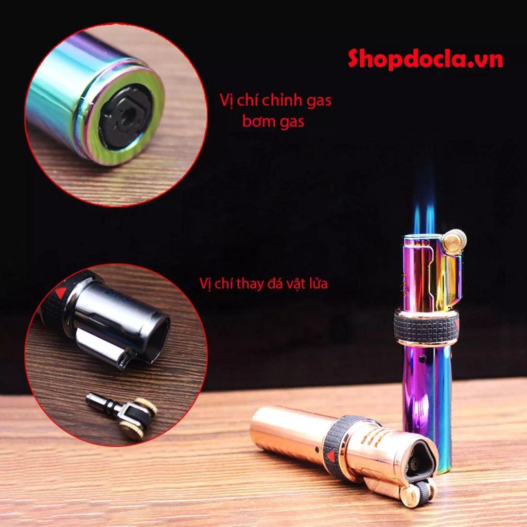 Hộp Quẹt Bật Lửa KHÒ 3 TIA JOBON SỬ DỤNG GAS ĐÁ CÓ RẢNH TAY ZB 696