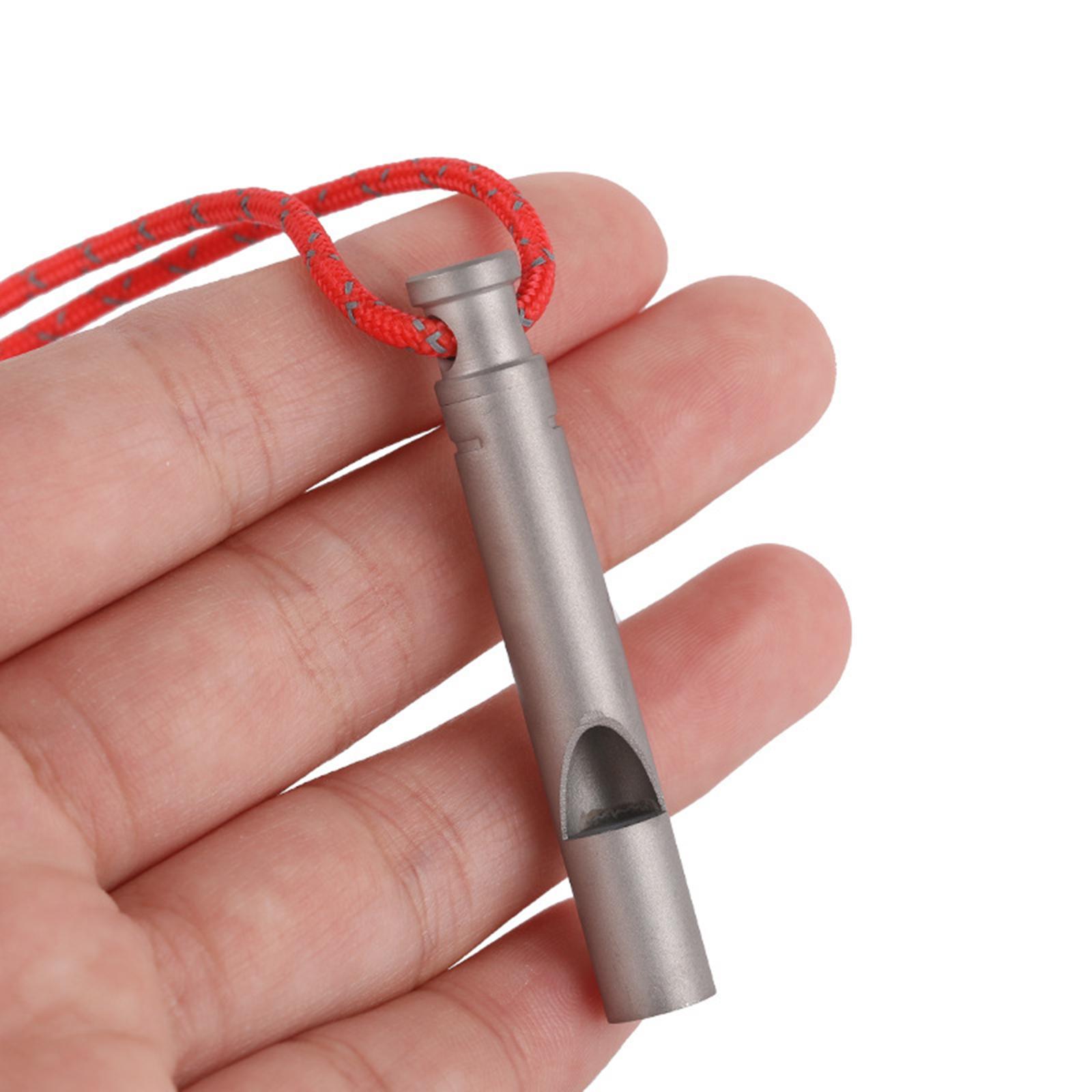 Titanium Emergency Whistle, Loud Portable Keychain Necklace Whistle for Emergency Survival, Life Saving, Hiking, Camping, and Pet Training