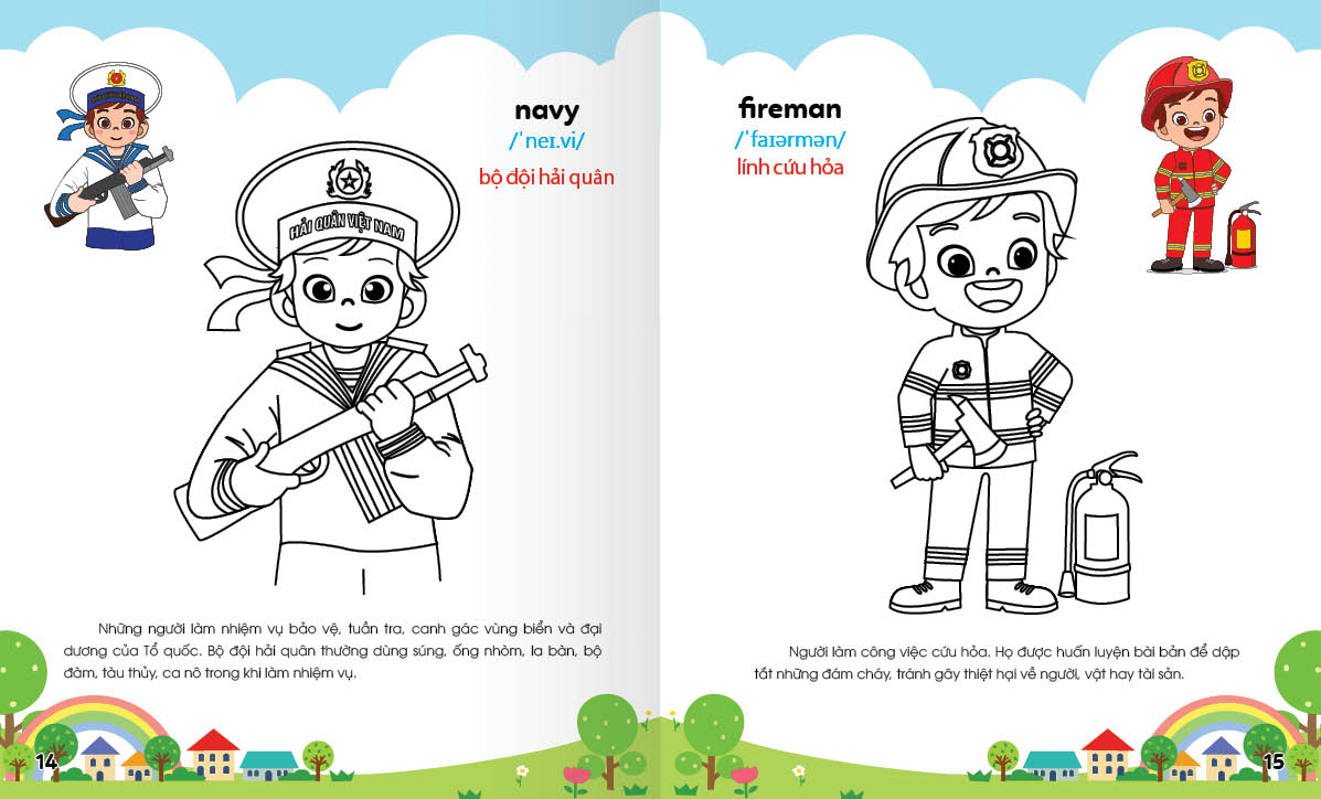 Sách - Colouring 365 ngày Tô màu - KHÁM PHÁ THẾ GIỚI PHÁT TRIỂN TRÍ TUỆ - Gia đình, Nghề nghiệp, Thể thao.