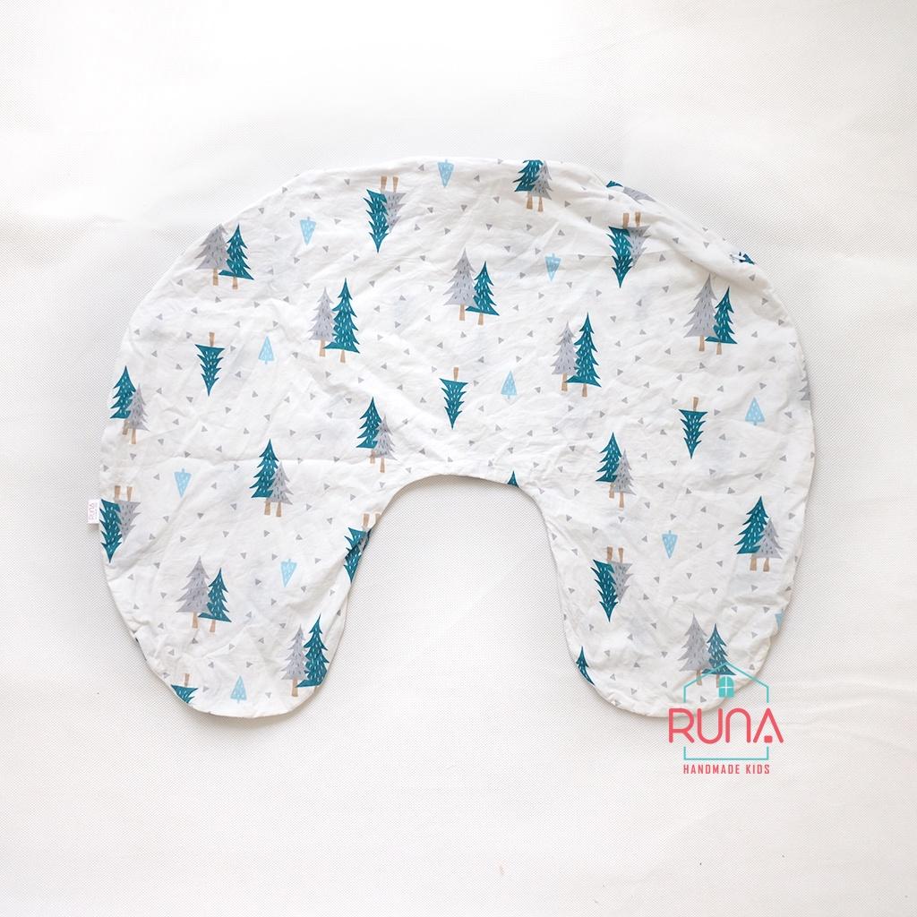 Vỏ gối hỗ trợ cho bé bú Runa Kids chất liệu cotton Hàn 100% thoáng mát an toàn cho bé
