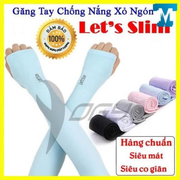 Găng Tay Chống Nắng Xỏ Ngón Lets Slim Bao Tay Đi Phượt Siêu Mát Chống Tia UV Ống Tay Đi Xe Máy YOGY BT01