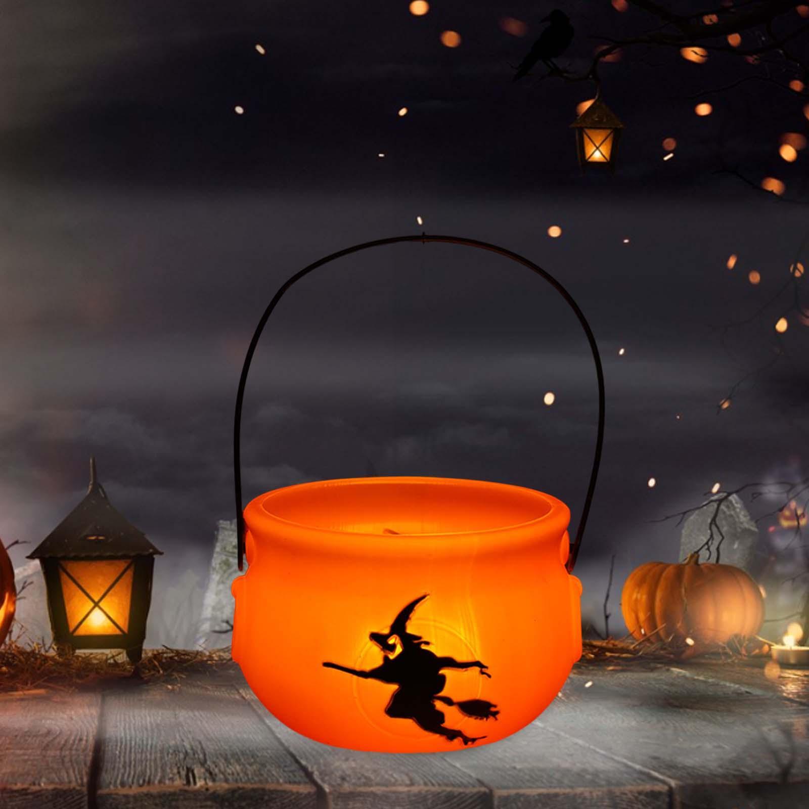 Pumpkin Bucket Candy Pail Container Multipurpose Candy Barrel Candy Bucket Trick or Treating Basket for Party Favor Halloween Gift Box Props