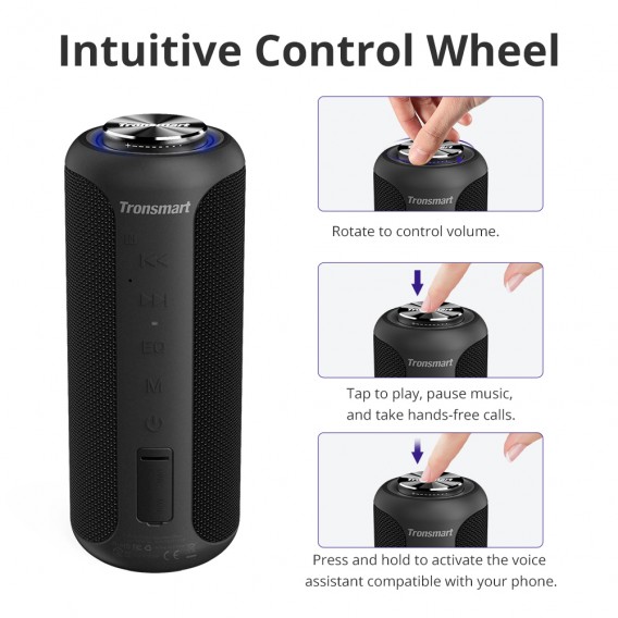 Loa bluetooth 5.0 ngoài trời, âm thanh vòm 360 độ, bass sâu Tronsmart Element T6 Plus Upgraded - Hàng chính hãng