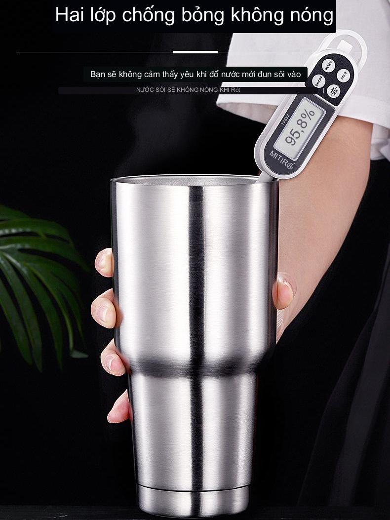Ly giữ nhiệt 900ml sơn nhám inox 304 bình giữ nhiệt nóng lạnh, giữ nhiệt 20 giờ , tặng túi và bộ ống hút, 1 đổi 1