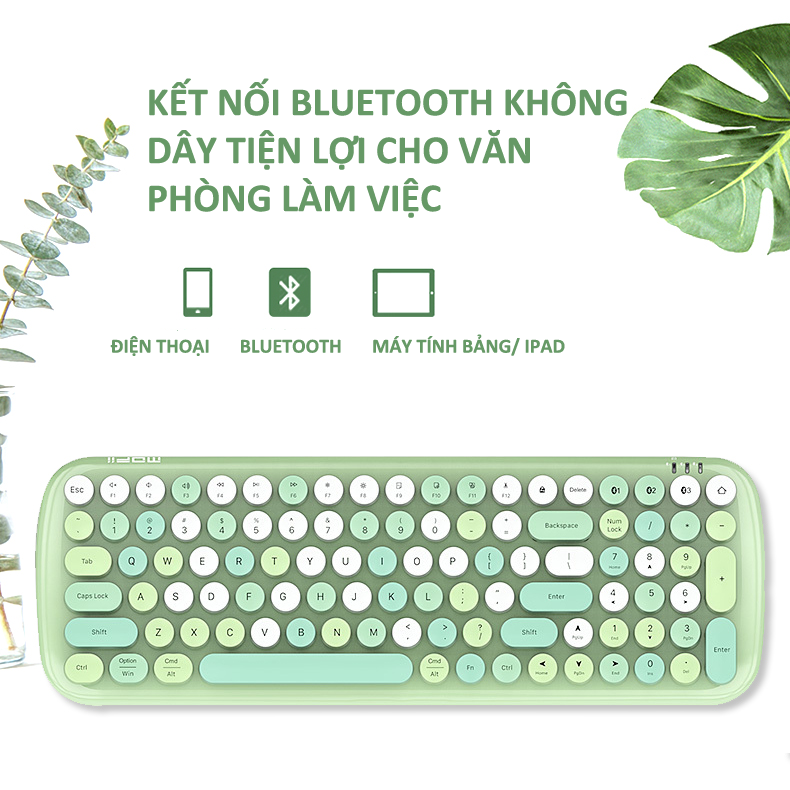 Bàn phím không dây kết nối Bluetooth Mofii Candy nút tròn siêu êm gõ không gây ra tiếng ồn - HÀNG CHÍNH HÃNG