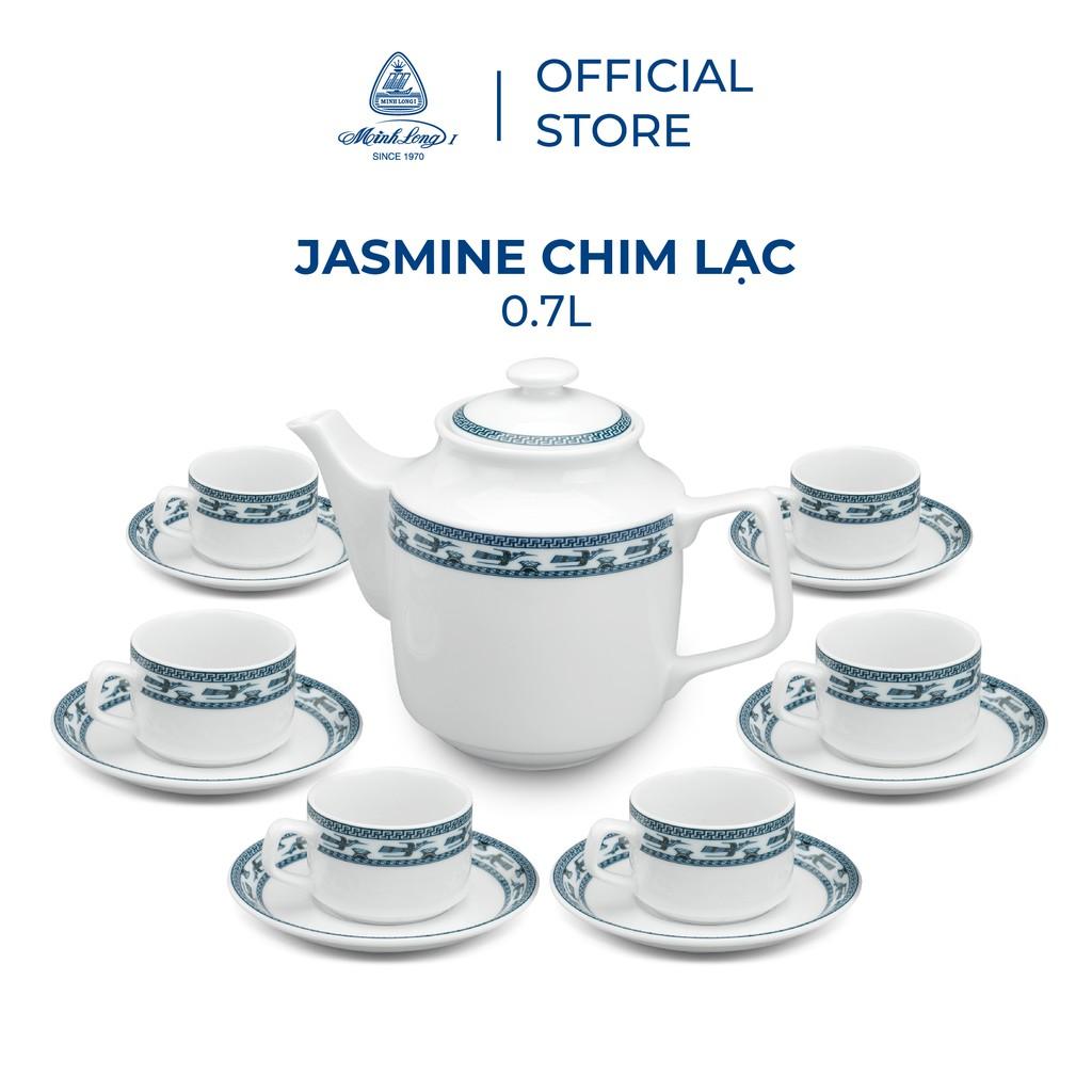 Bộ trà cao cấp Minh Long 0.7 L - Jasmine - Chim Lạc