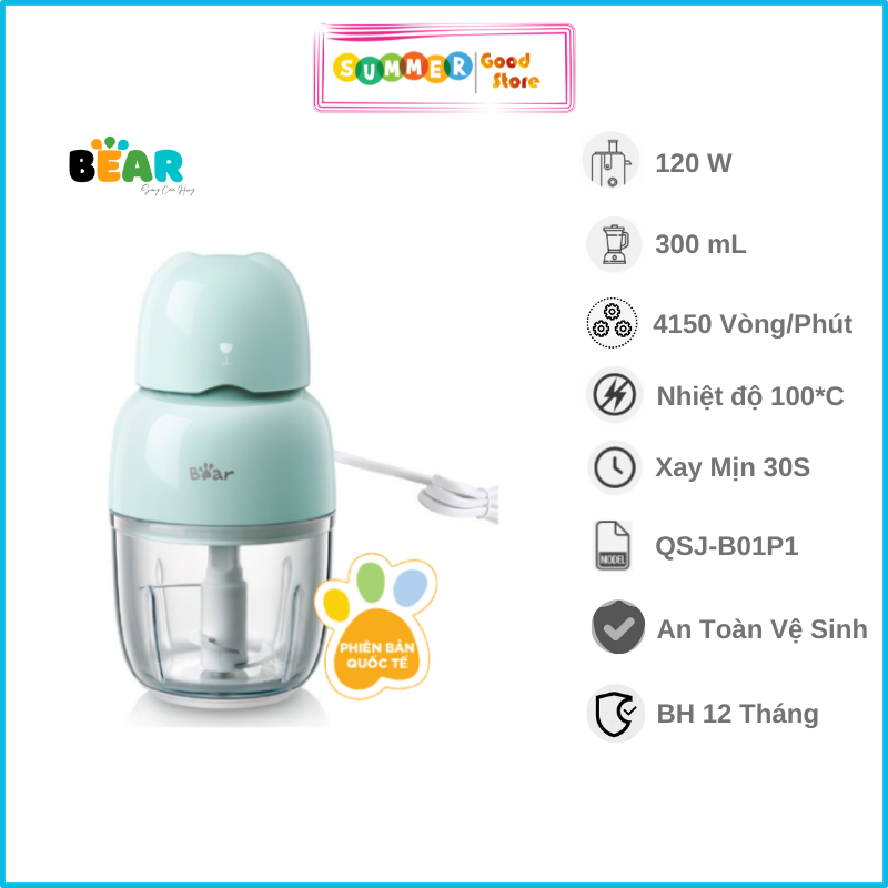 Máy Xay Ăn Dặm BEAR QSJ-B01P1 - Hàng Chính Hãng