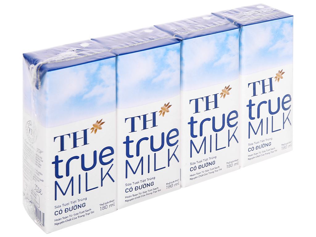 Nửa thùng sữa TH/ 24 hộp có đường 180ml