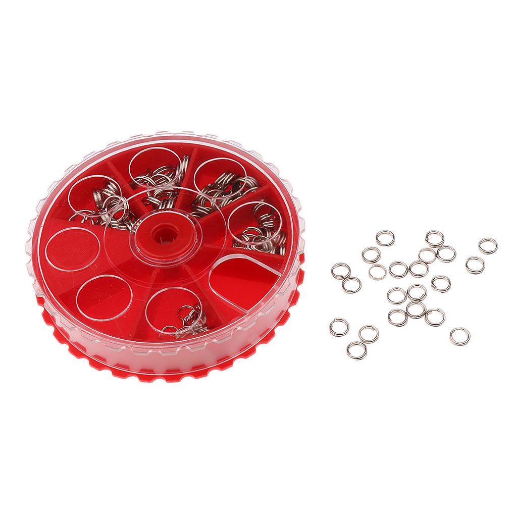 Fishing Split Ring Stainless Steel Snap Lure Tackle Connector Double Loop