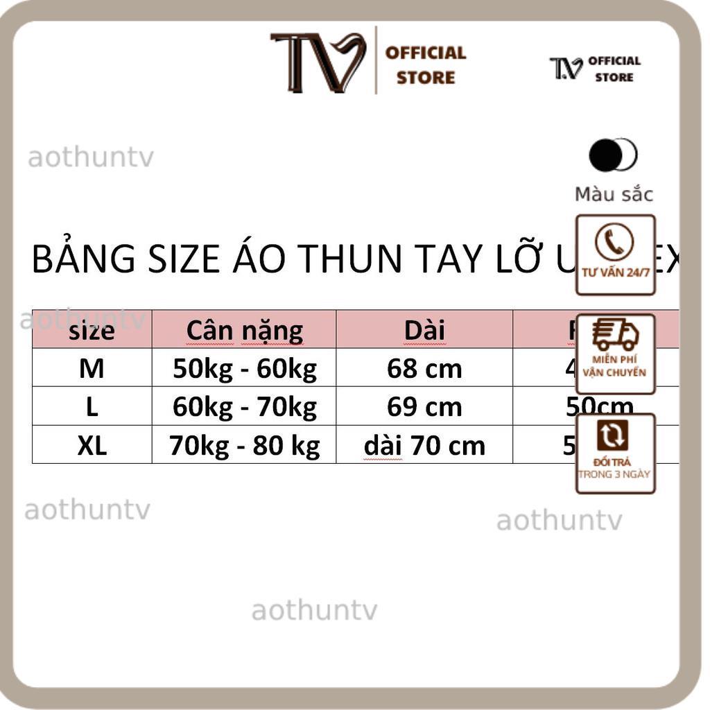 Áo thun nữ TVSTORE Áo phông tay lỡ form rộng NARUTO cotton mát màu trắng đen