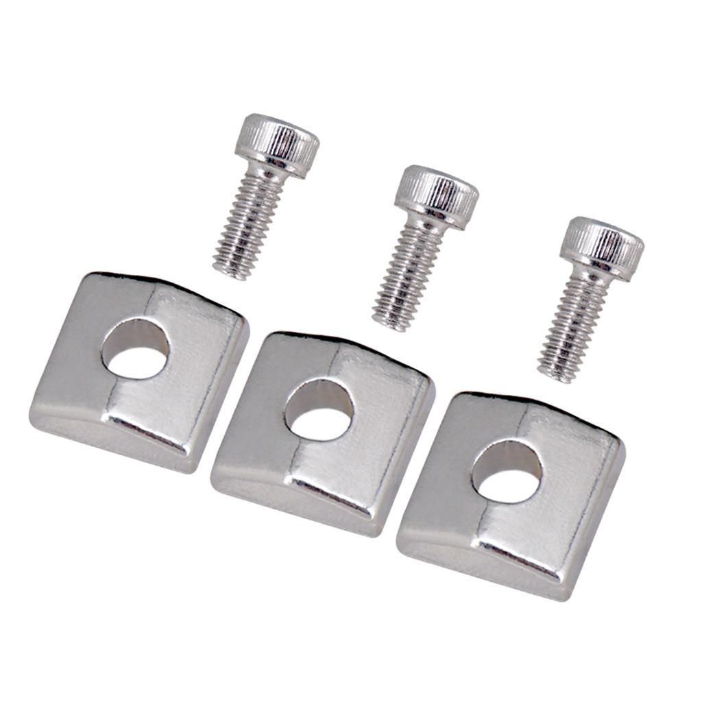 6 Pcs Guitar Locking Nut Clamp&Screws for Tremolo Bridge Parts