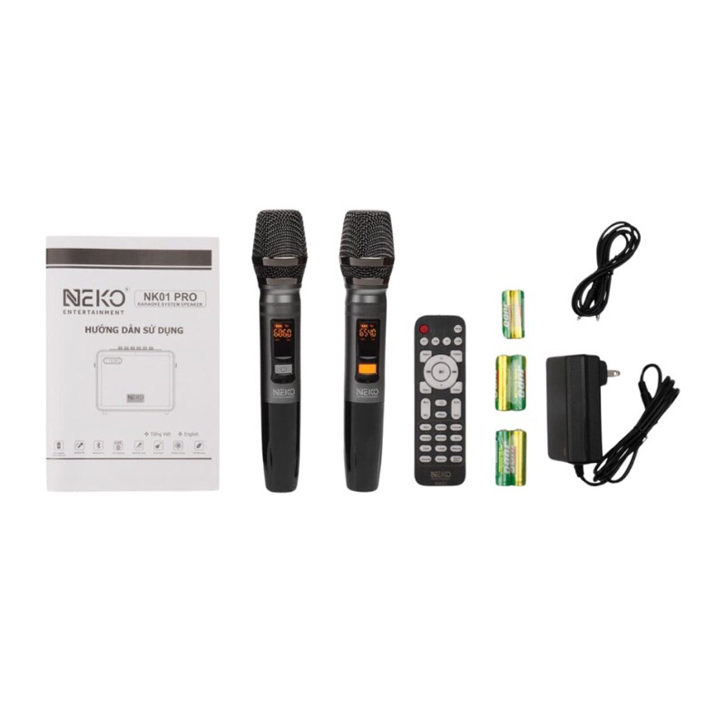 Loa Mini Neko Nk01 Pro - kèm 2 micro không dây - Hàng Chính Hãng