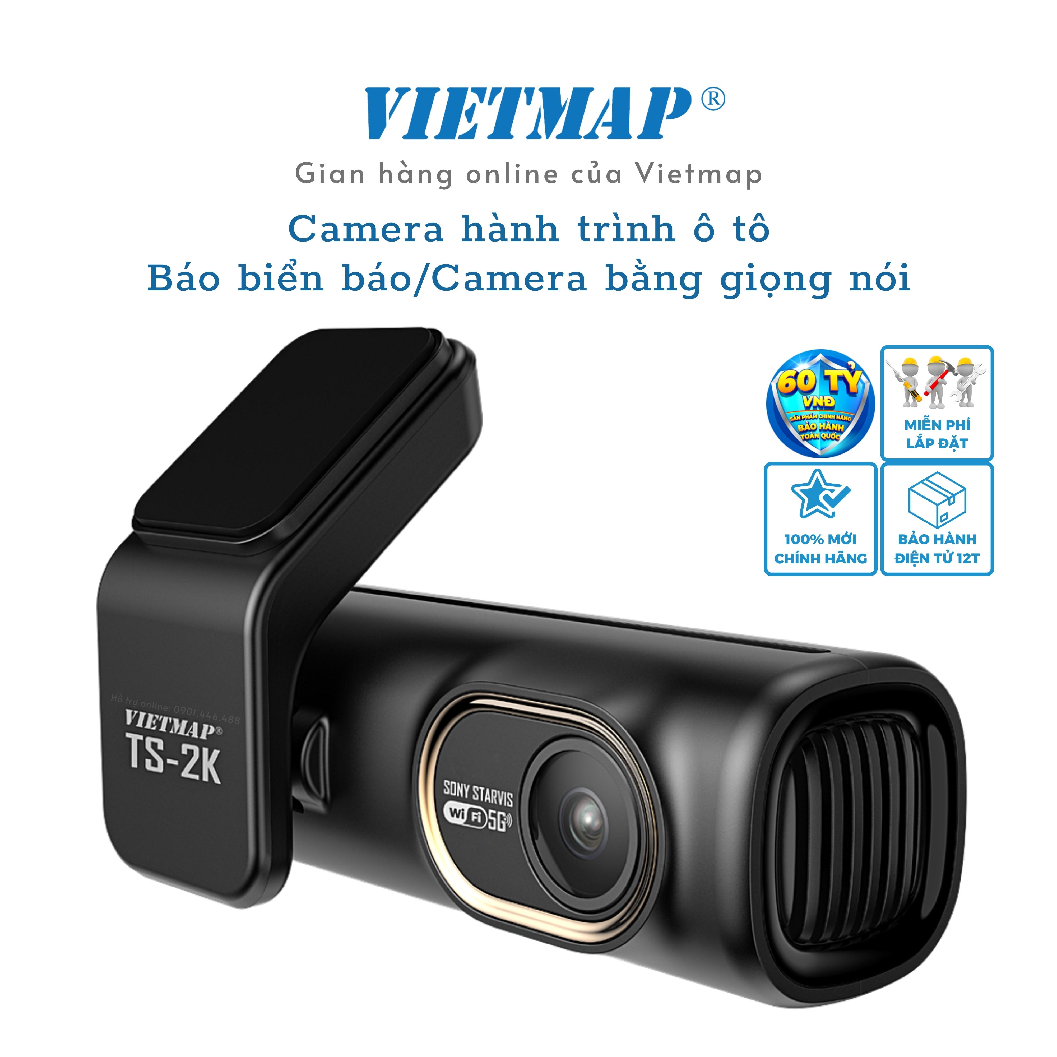 Vietmap TS-2K - Camera hành trình Cảnh báo biển báo dành cho ô tô  / Camera giao thông bằng giọng nói - Hàng Chính Hãng