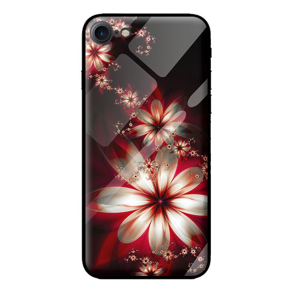 Ốp kính cho Iphone 8 mẫu HOA NỀN 1 - Hàng chính hãng