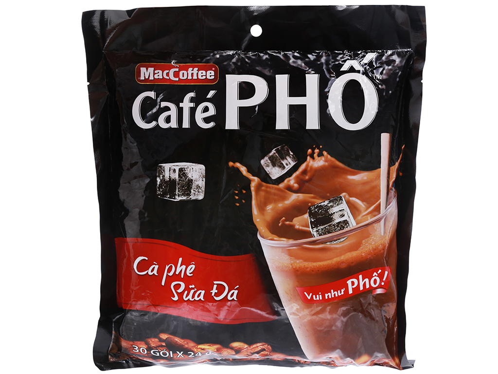 Cafe Phố sữa hoà tan MacCoffee- Bịch 30gói x 24g