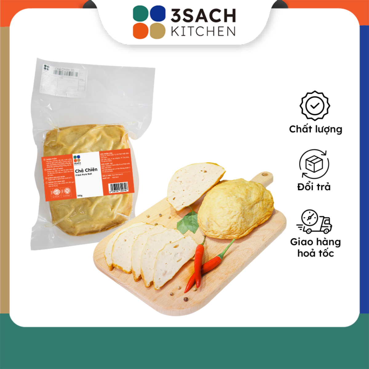 Chả Chiên 3Sach Kitchen - cây 300gr