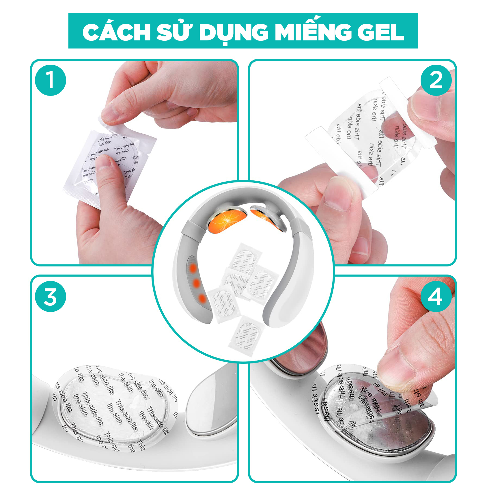 Máy Massage Cổ Vai Gáy Chuyên Sâu KINGTECH - Sử Dụng Xung Điện Kết Hợp Nhiệt Trị Liệu - Quà Tặng Cao Cấp - Chính Hãng