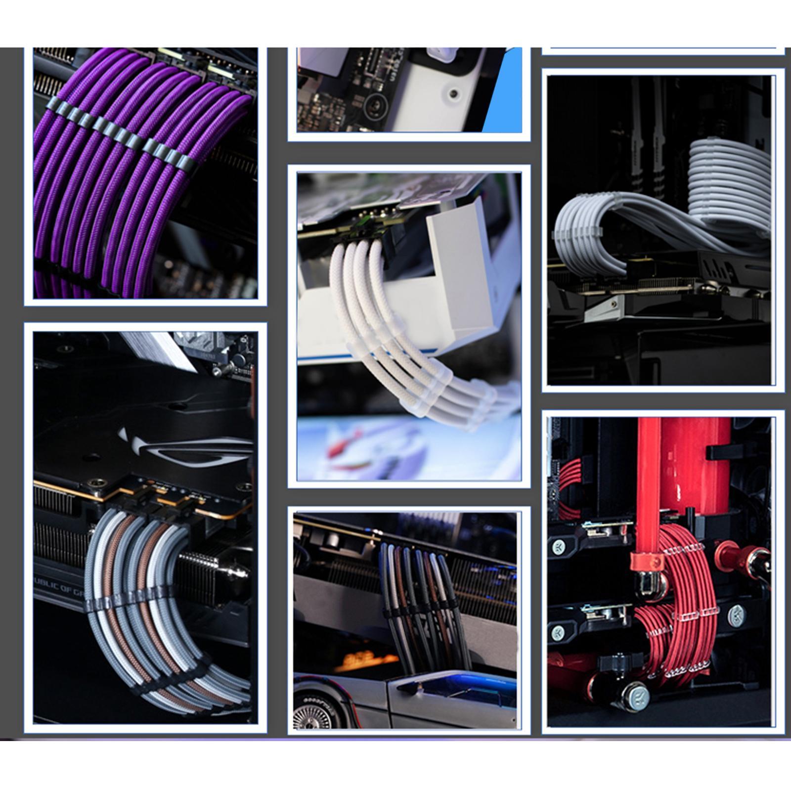 48 Pcs Cable Comb GPU 6 Pin 8 Pin Motherboard 24 Pin for 3.0 to 3.6mm Clip