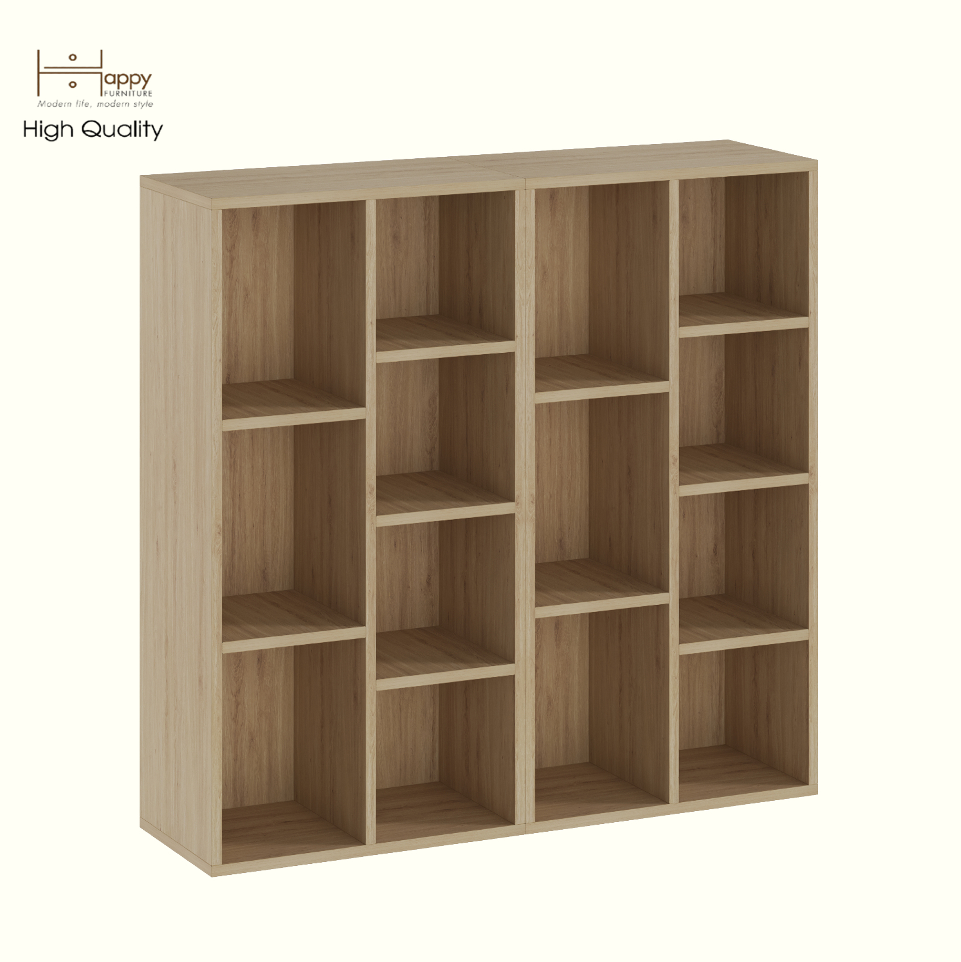 HAPPY FURNITURE ,COMBO 2 kệ sách 7 ngăn - CATY , KSA_095, 104cm x 28cm x 100cm DxRxC