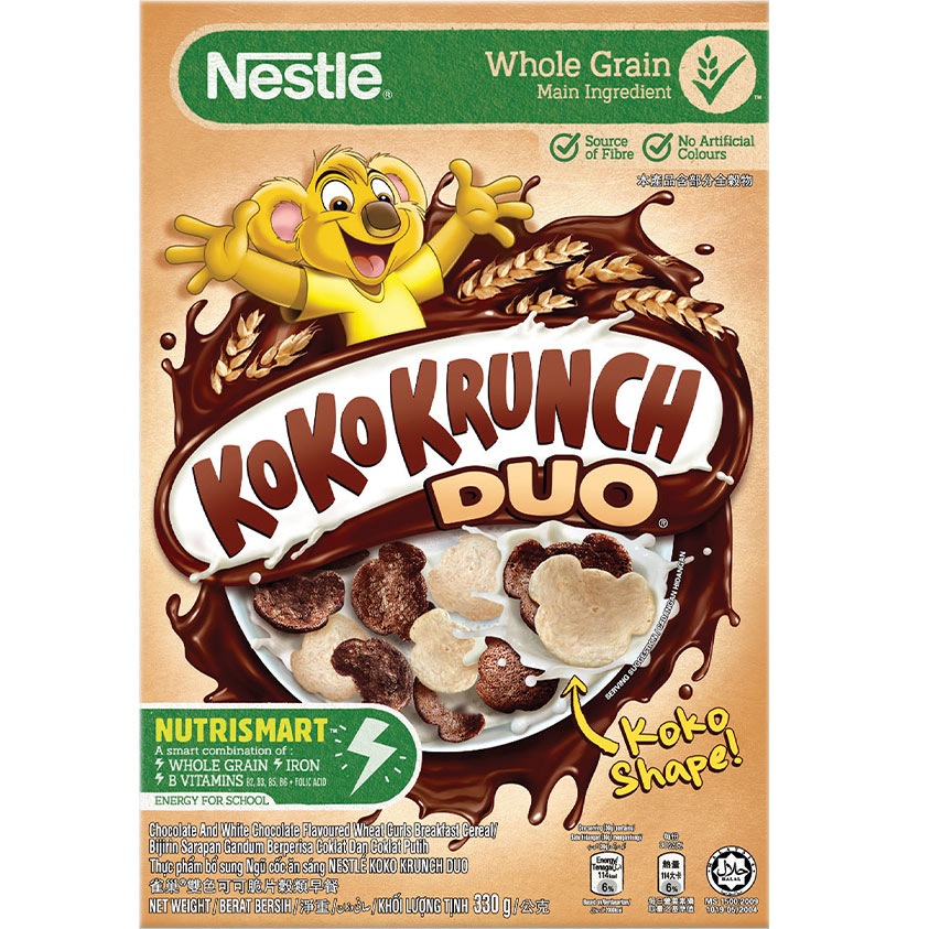 Combo 2 ngũ cốc ăn sáng Koko Krunch Duo (Hộp 330g) [Tặng hộp đựng đa năng]