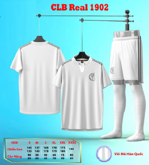 Bộ Quần Áo Bóng Đá Người Lớn - Real ( Vải Mè )