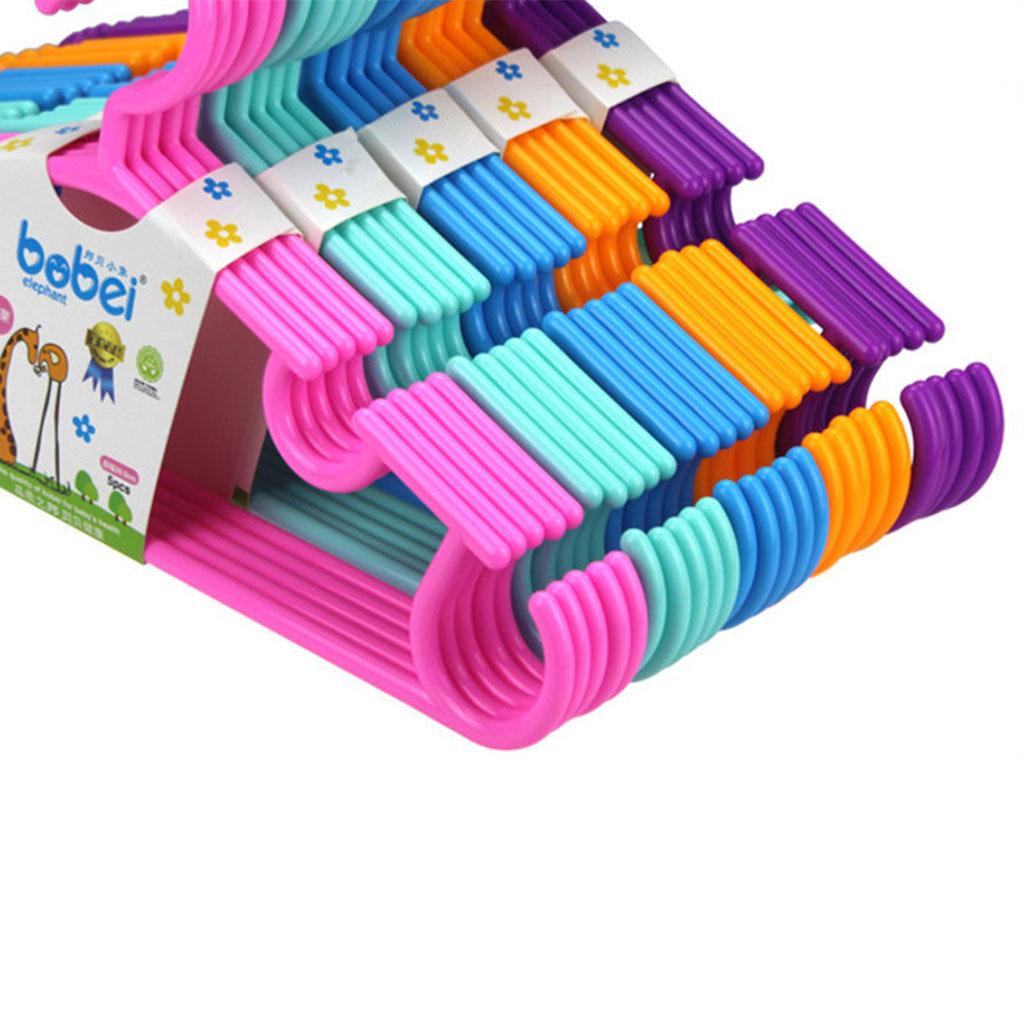 Plastic Coat Clothes Garment Trousers Hangers for Kids Baby Yellow