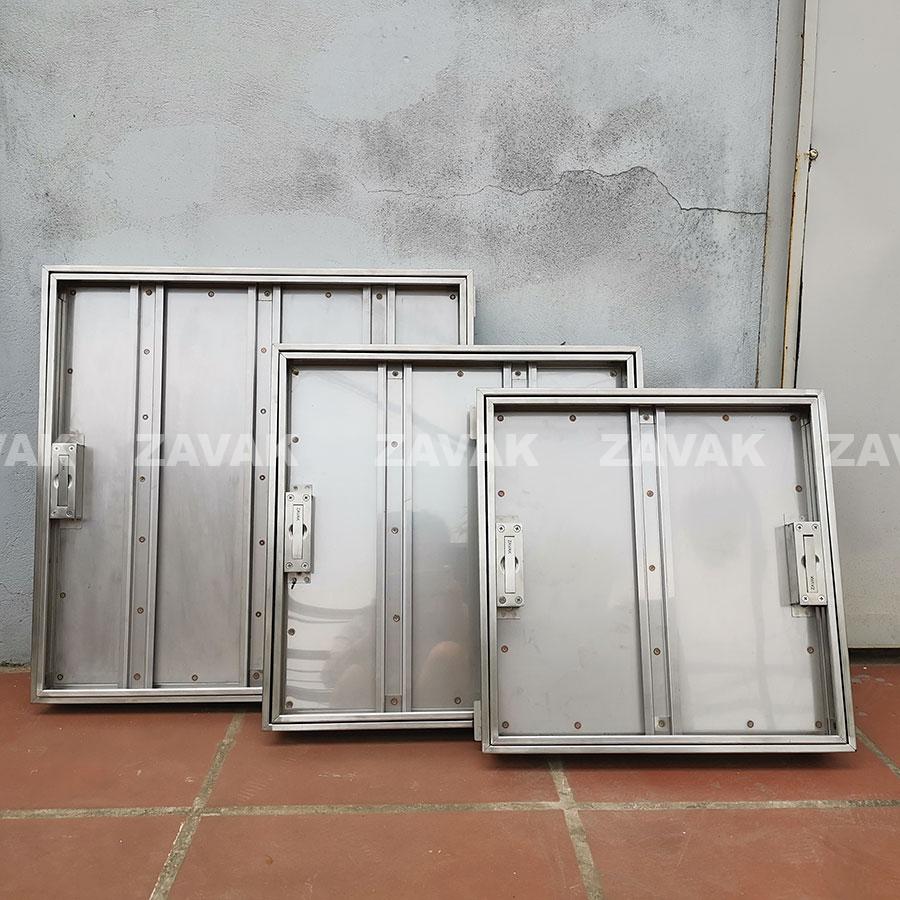 Nắp bể nước ngầm Zavak MHI-45 dùng trong nhà, KT45x45cm, lát gạch dày 2cm, chịu tải xe máy, inox 304