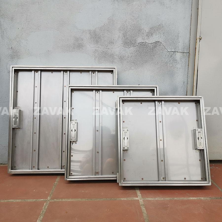 Nắp bể nước ngầm Zavak MHI-60 dùng trong nhà, KT60x60cm, lát gạch dày 2cm, chịu tải xe máy, inox 304