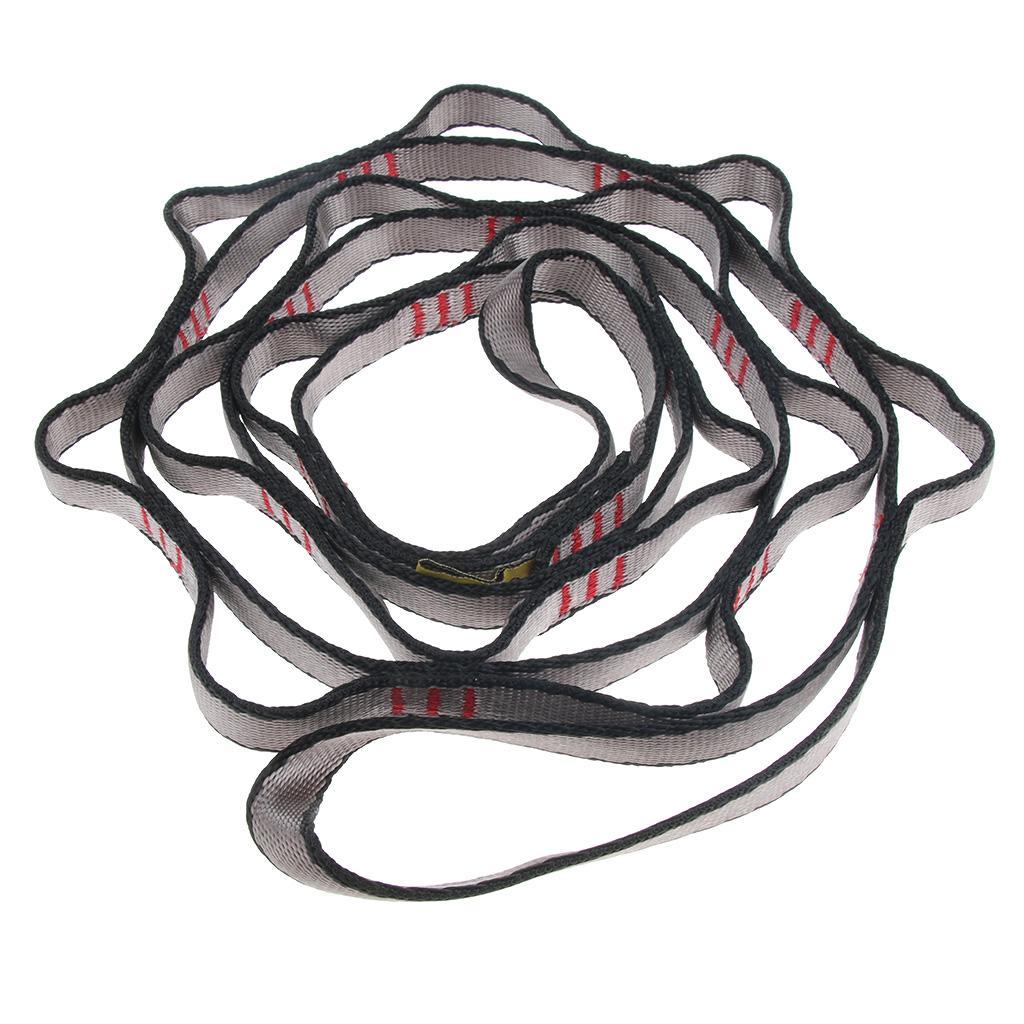 2pcs Downhill Rock Climbing Daisy Chain Rope Equipment Carabiner 180+150cm