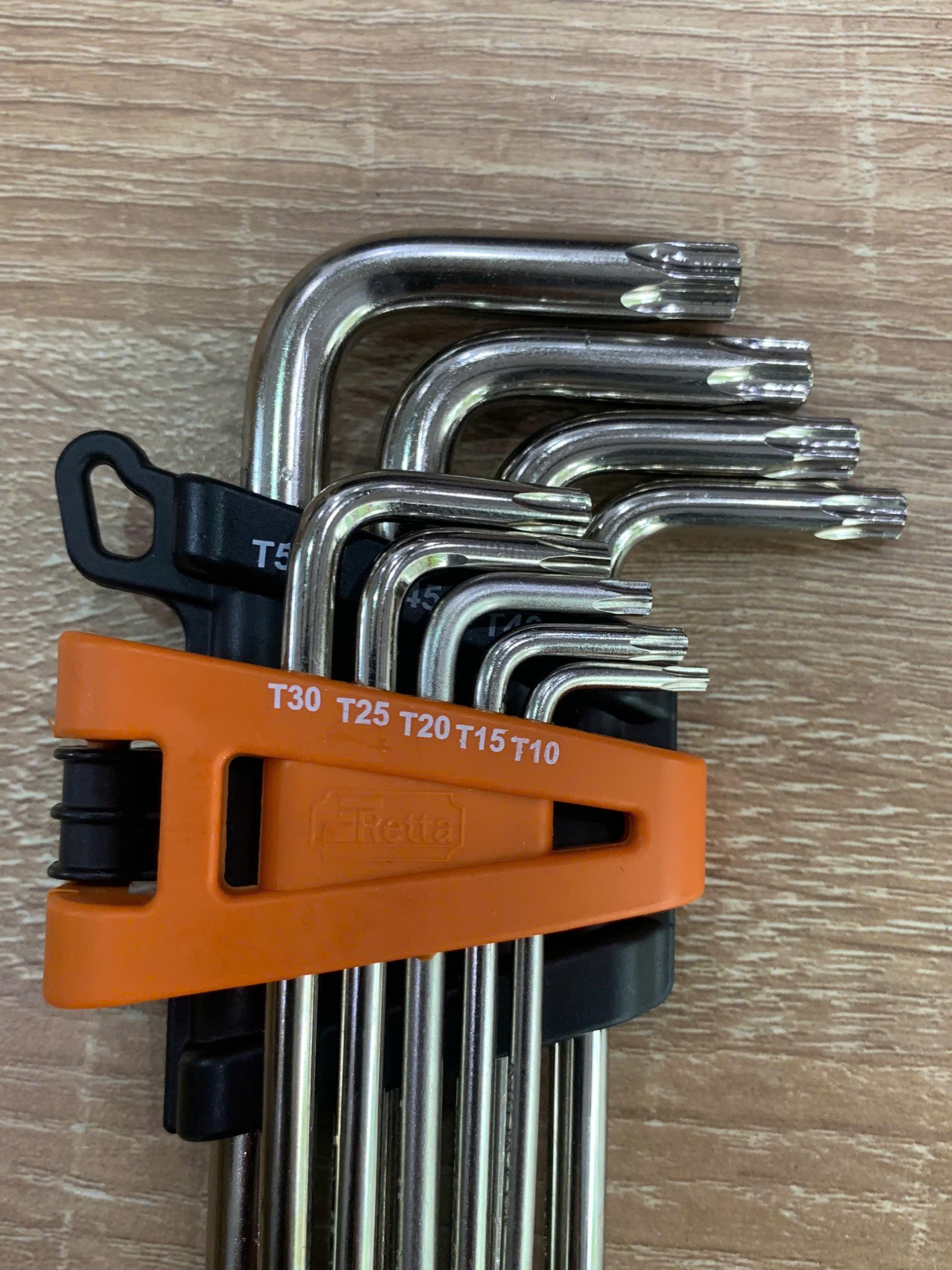 Bộ lục giác đầu sao torx lỗ giữa dài 9 chi tiết Retta - RAT9009 Thổ Nhĩ Kỳ