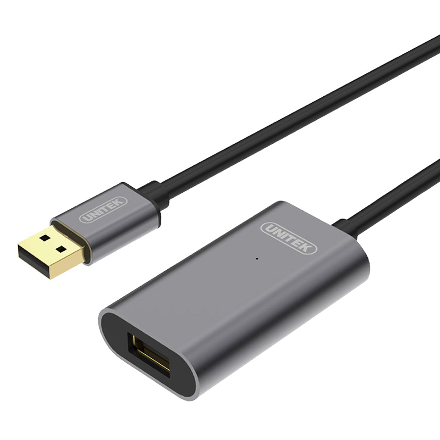 Cáp nối dài USB Unitek Y-271 5m lõi đồng chuẩn 2.0 tốc độ tối đa 480Mbps - Hàng Nhập Khẩu