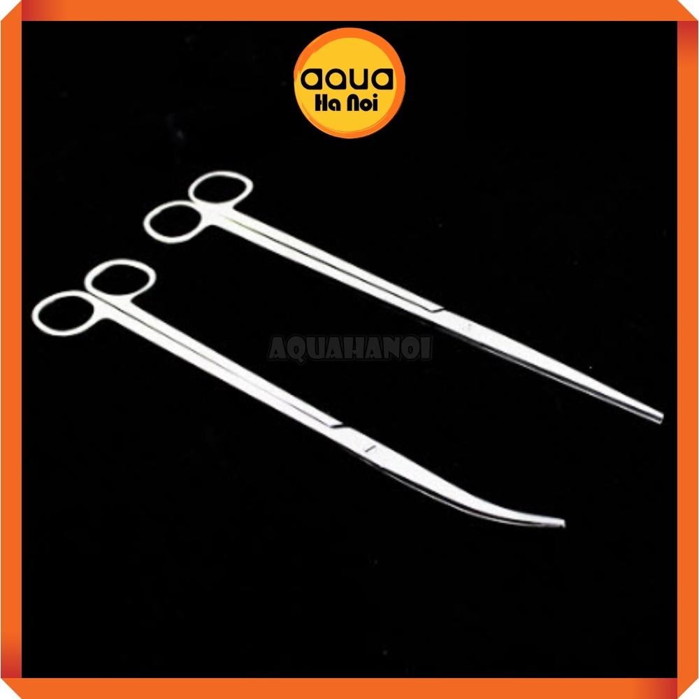 Kéo lưỡi thẳng/lưỡi cong cắt tỉa cây thủy sinh Jusuo - inox không gỉ - 25cm