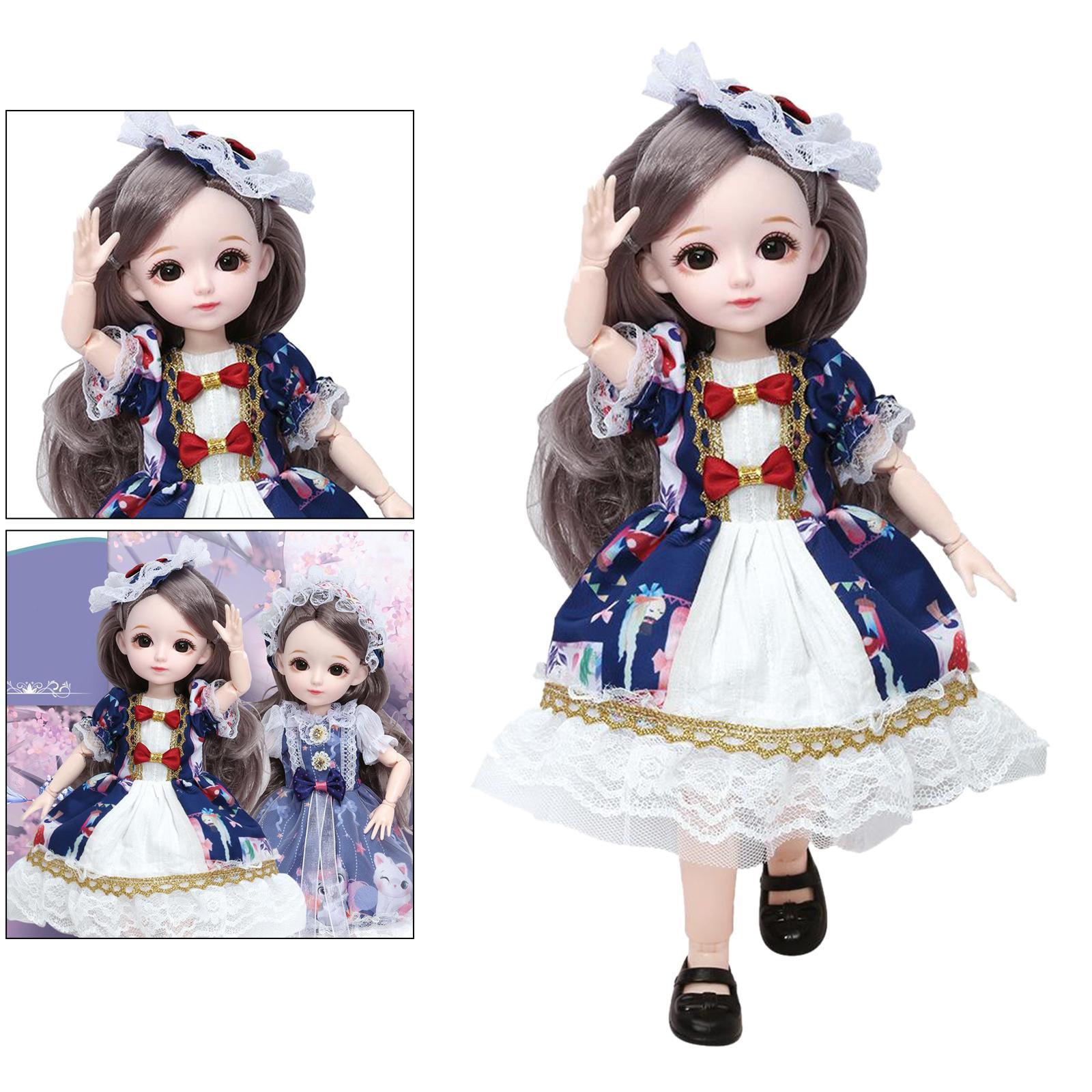 23 Flexible Ball Jointed BJD Girl Doll Kids Girl Pretend Play Toy Gift