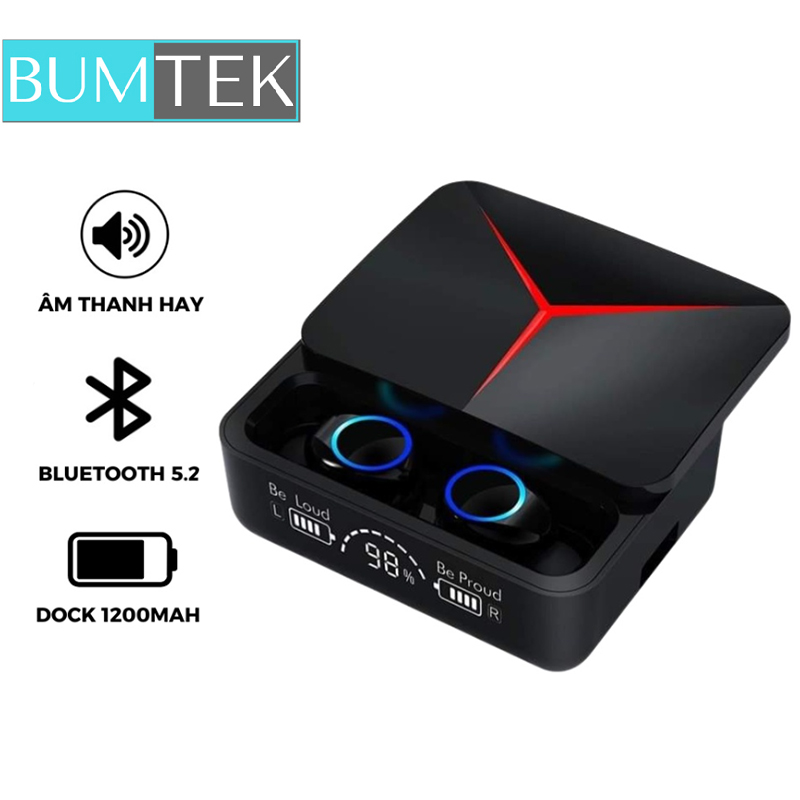 Tai Nghe Bluetooth Không Dây M90 Pro TWS 5.3 Cảm Ứng Bass Mạnh Âm Thanh HIFI Cho Android Ios - Hàng Chính Hãng