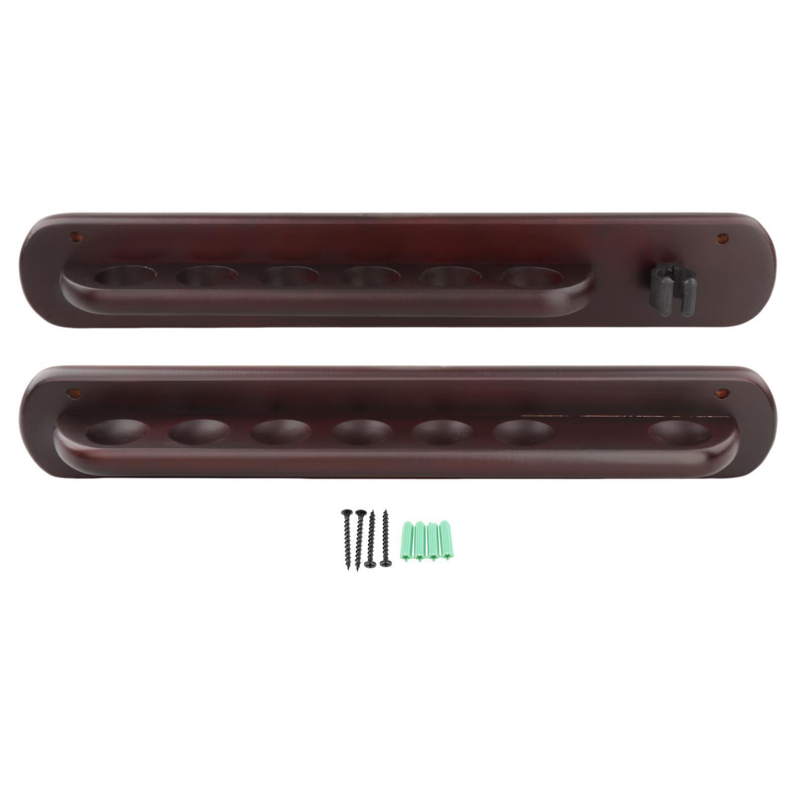 Wood Billiard Cue Rack Accessories Locating Clips Storage Bracket Wall Mounted Pool Cue Holder for Clubs Pool Bars Players Game Room Sports