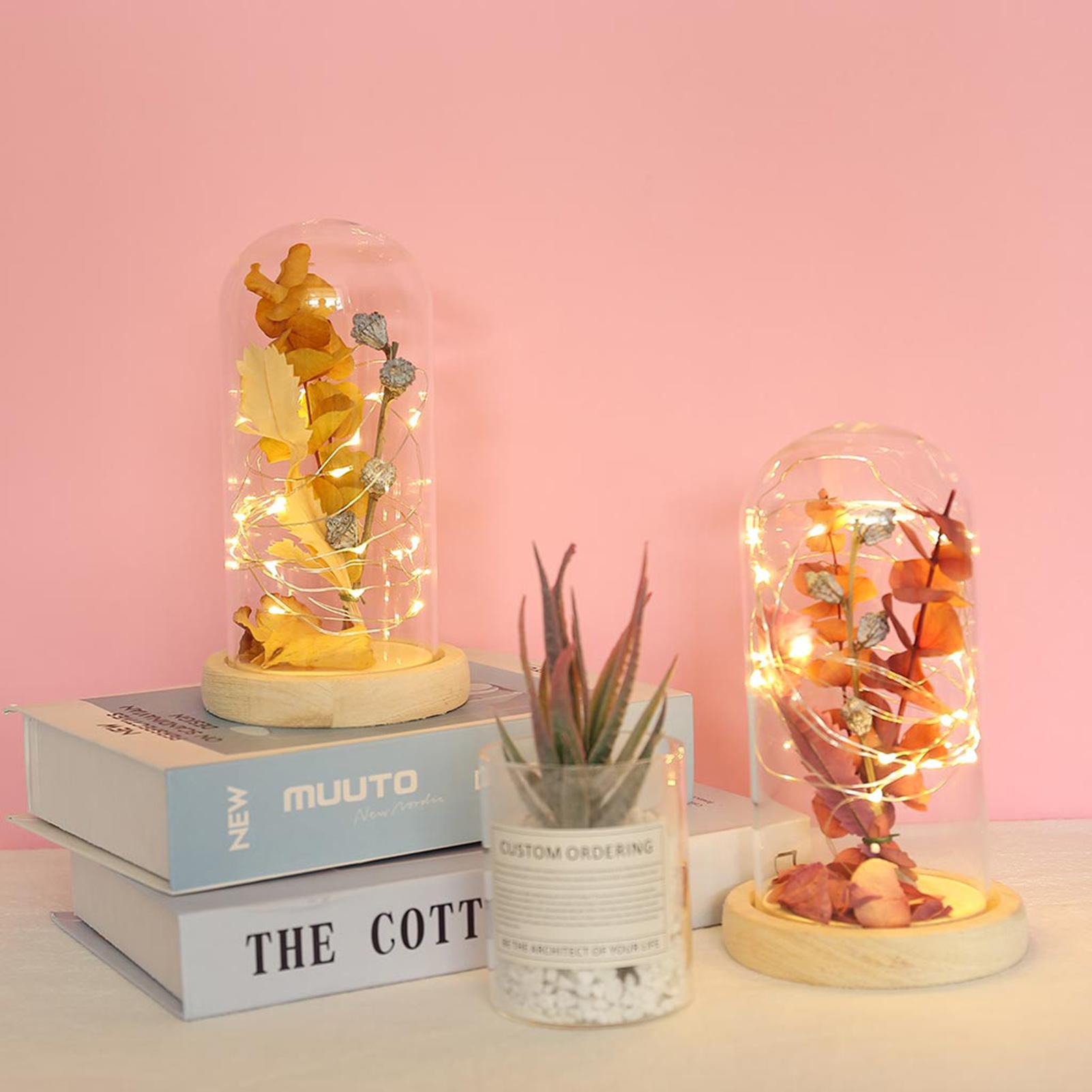 Trang trí nội thất đèn ngủ thủy tinh có đèn lấp lánh