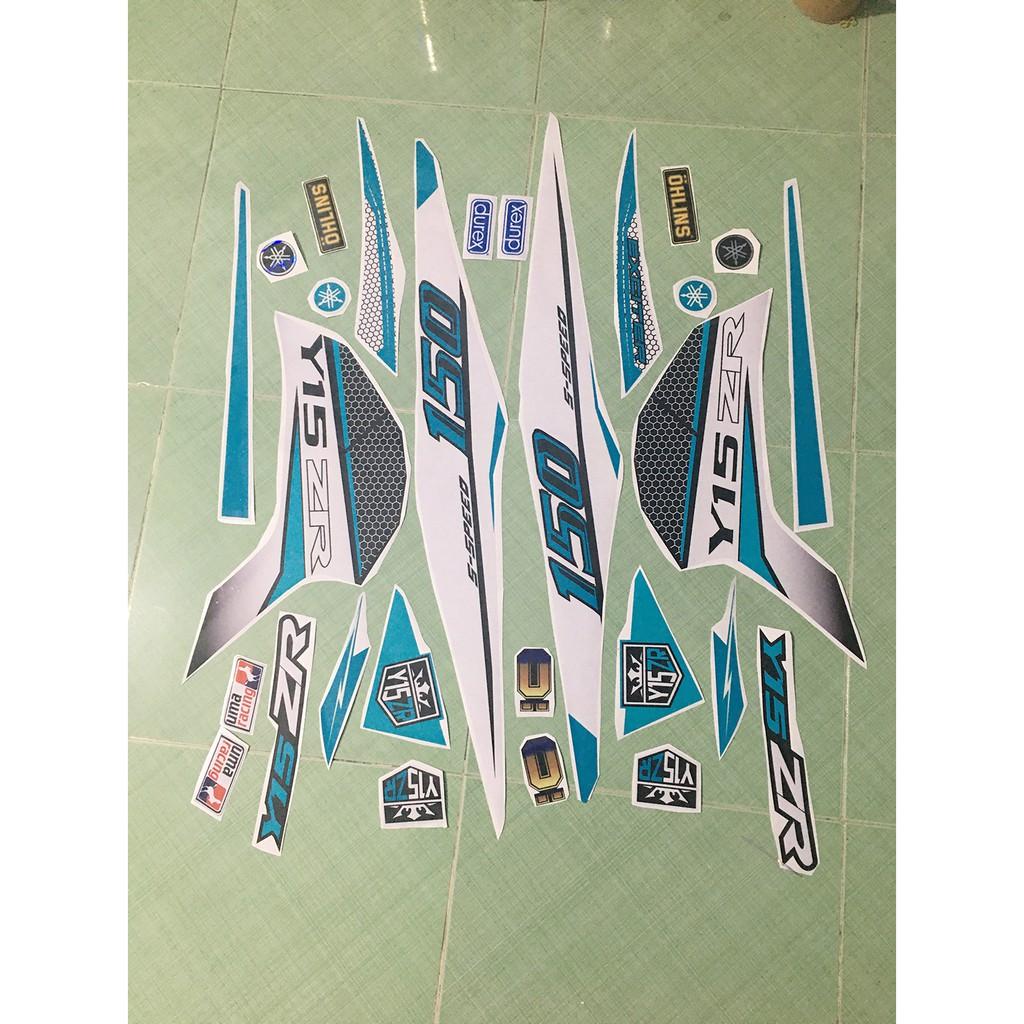 Tem exciter 150 Y15ZR xanh ngọc