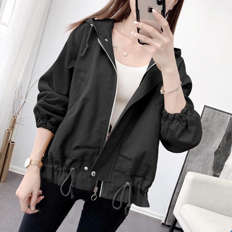 Áo khoác kaki kiểu nữ dây rút lai cực xinh , thiếu nữ teen cho các bạn trẻ VINA 1HIT