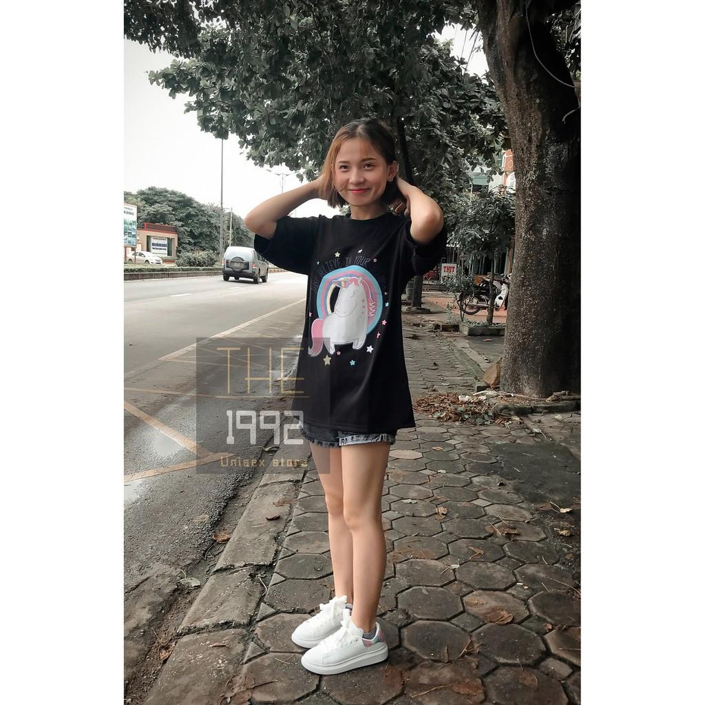 Áo thun áo phông tay lỡ Unisex nam nữ UNICORN 3 màu full size M L XL THE 1992