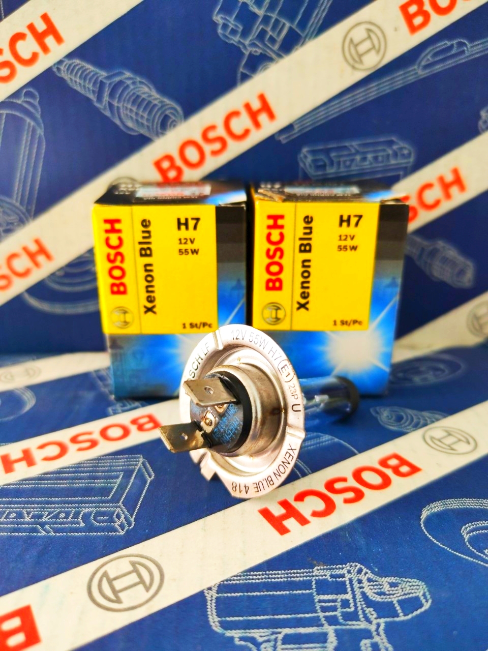 Bóng Đèn Xenon Bosch H7 12V 55W Xenon Blue (Hộp 1 Bóng)